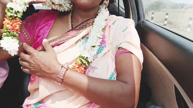 Red-hot Silk and her Desi Aunty Car get nasty in a sizzling Desi Steamy Aunty Car Dirty Conversation