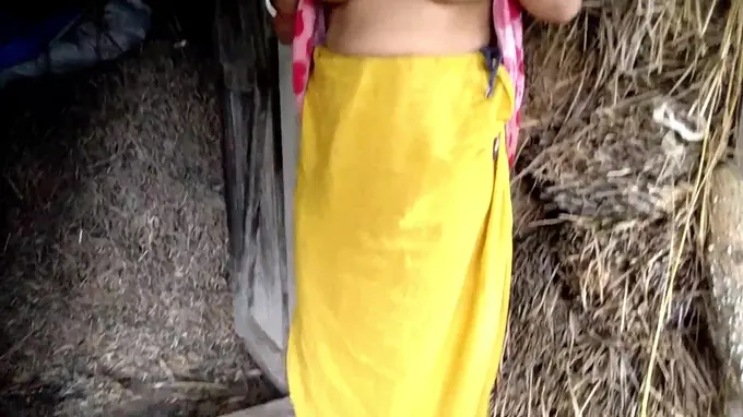 See Surwana Kumari get her cock-squeezing backside poked by Ashok in public by the farm house