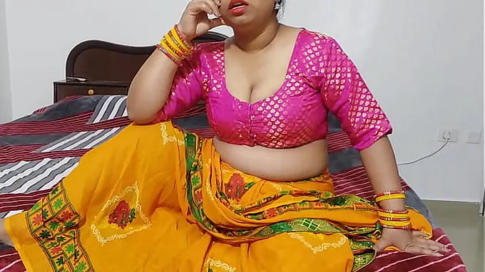 Jauli Chaupada and her Indian buddy engage in super-hot bed hook-up - Handsome Desi Bhabhi Pornography!