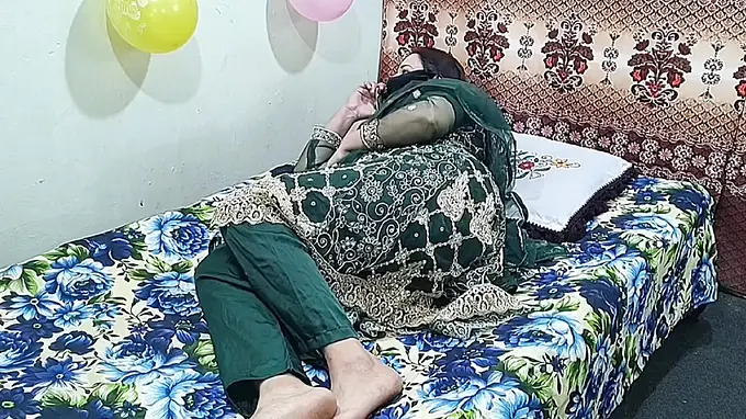 Stepmom Desi Aunty Toys with Stepson's Big Cock in Hindi Audio