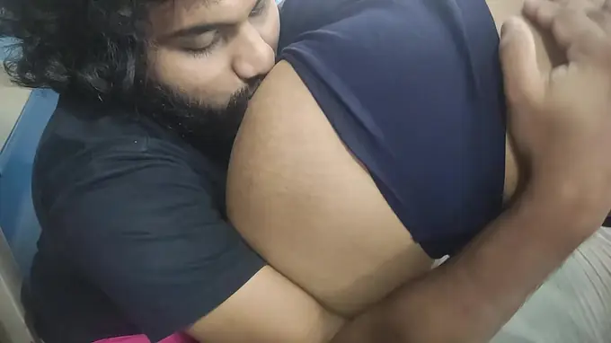 My Wifey and Sharun Raj share a steamy lingerie-clad ass in a real slutty upskirt video