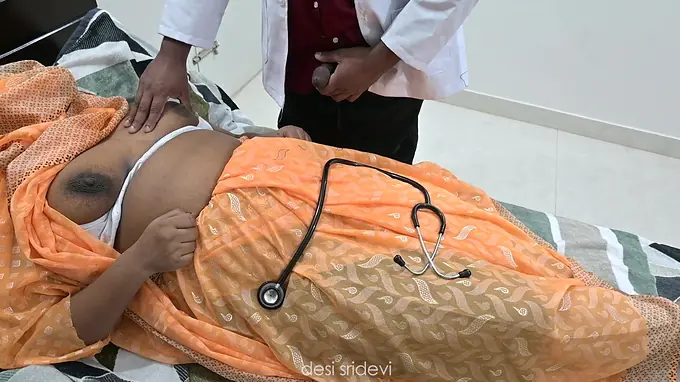 Indian Physician Examining village Aunty'sbosoms & Huge Natural Tits