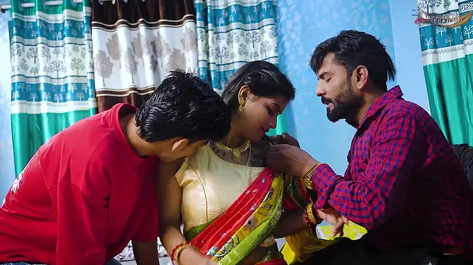 Desi Aunty Hard-core Screw with 2 Locals: A Desi MILF and her Desi MILF Friends