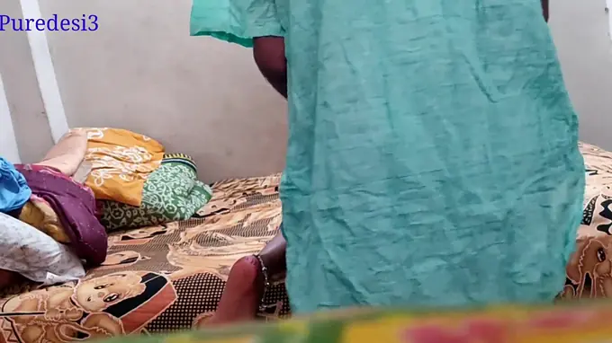 Nandini, the hot housewife, shows off her skills as a black-haired desi housewife