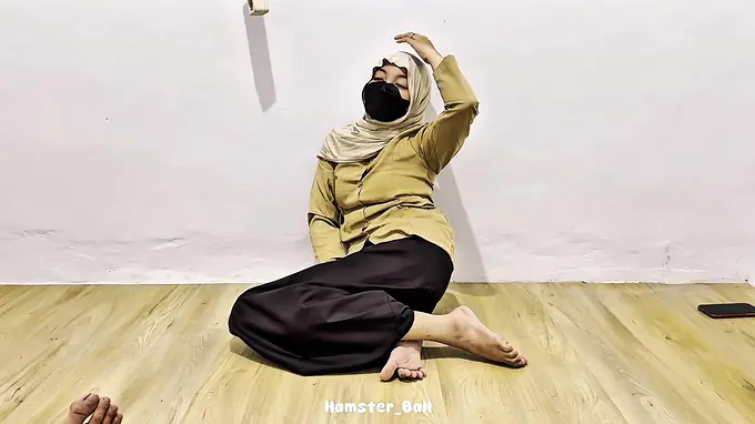 Horny hijab teen gets a lesson from her professor in class after being spotted in the school uniform