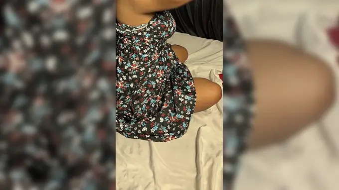 Horny Asian babe Atiqah cheats with pantyhose pussy closeup view