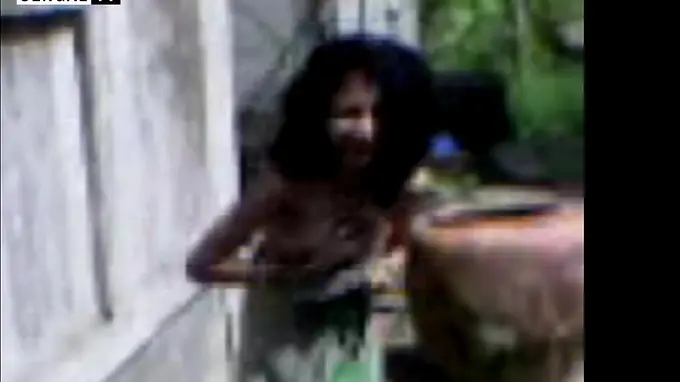 Naughty Malay girl strips naked and rubs one out in the shower in homemade video