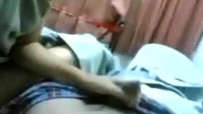 Malay-Asian girlfriend gives her BF a kolej blowjob with her massive tits bouncing